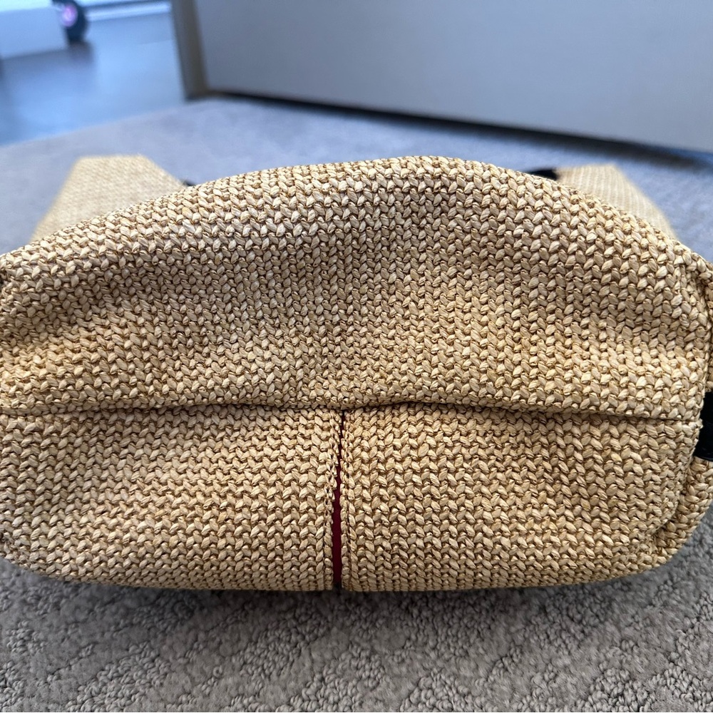 Hammitt Natural Straw Hobo with Black Leather Trim - Picture 14 of 15
